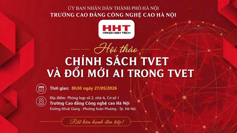 Sắp diễn ra Hội thảo ''Chính sách TVET và đổi mới AI trong TVET'' tại Hà Nội